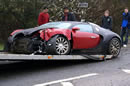 wrecked Bugatti